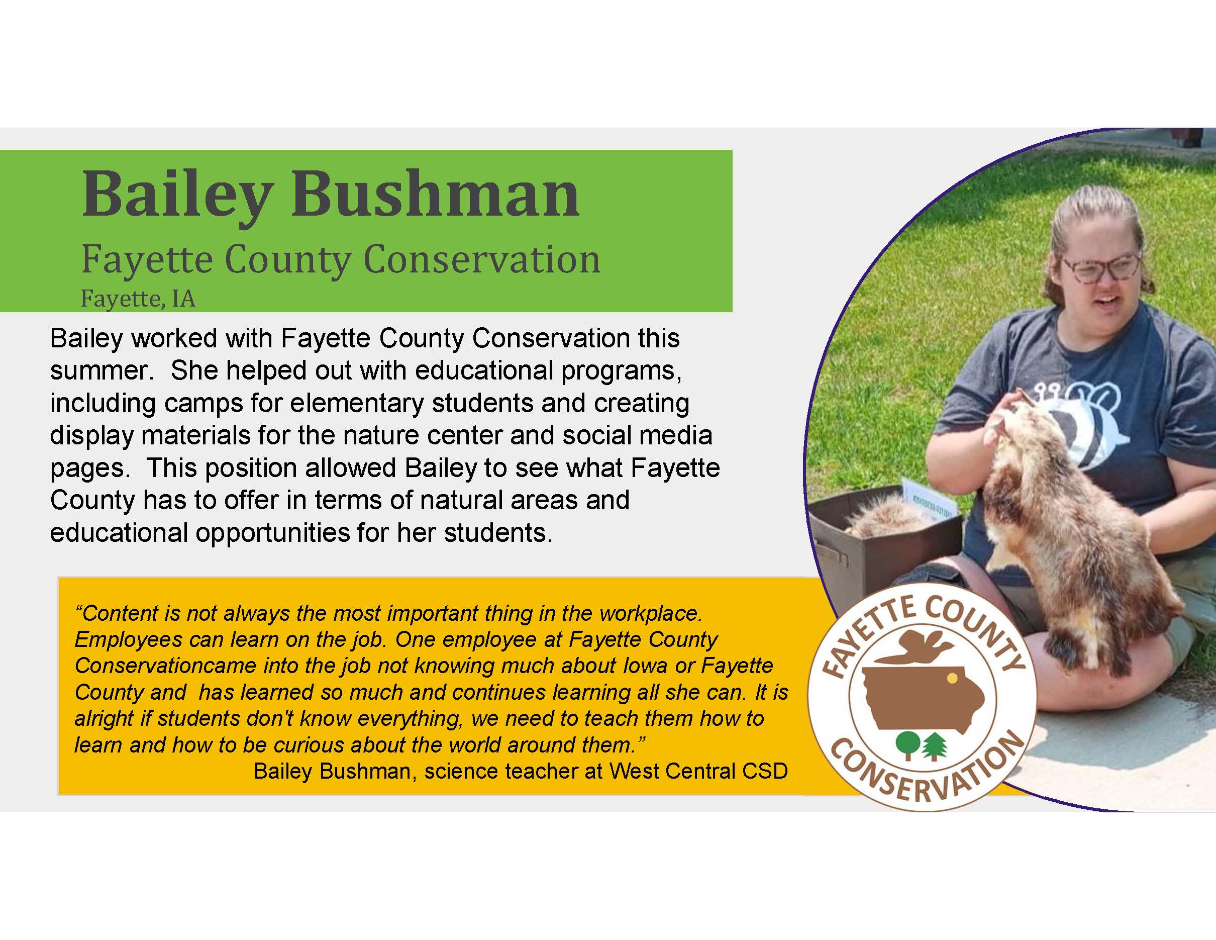 Bailey Bushman Teacher Externship