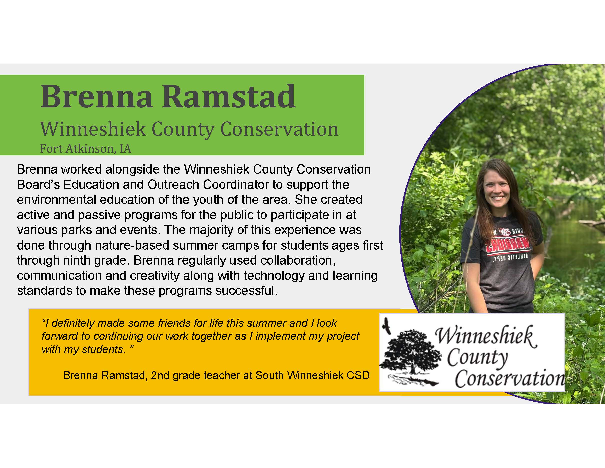 Brenna Ramstad Teacher Externship
