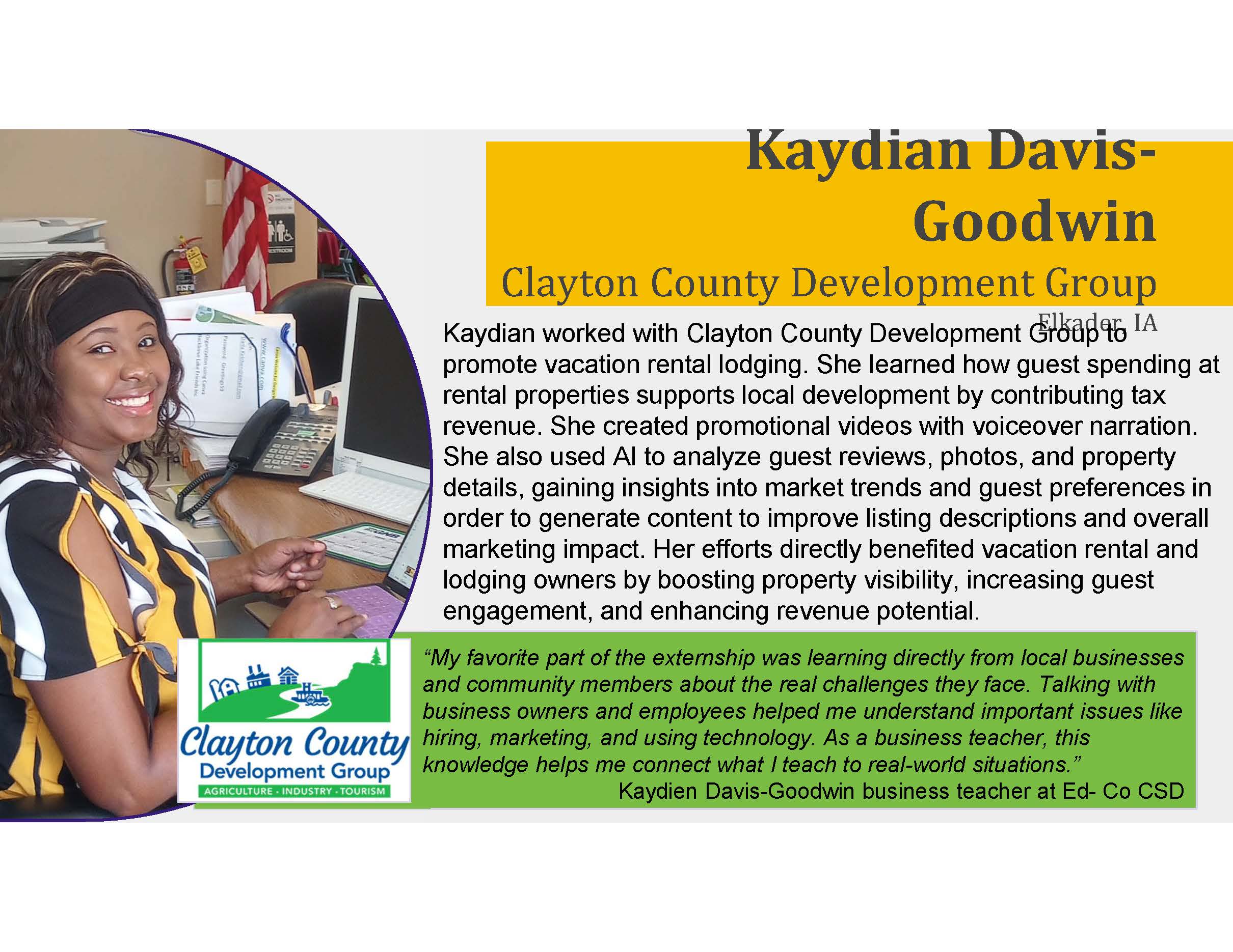 Kaydian Davis-Goodwin Teacher Externship